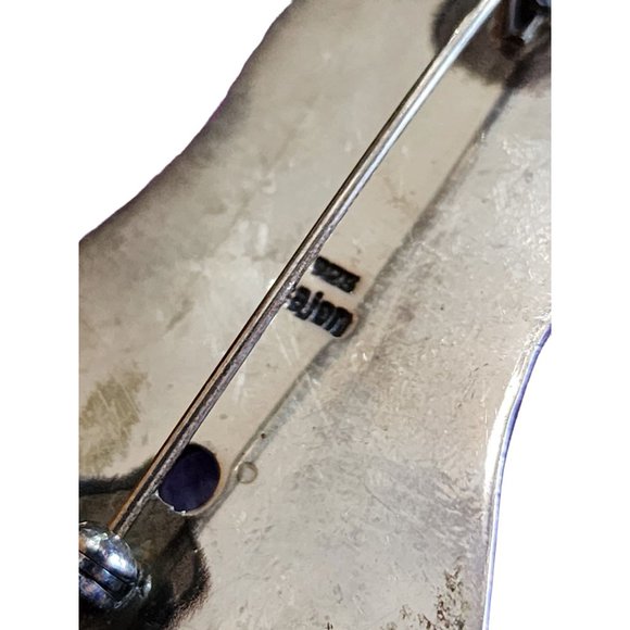 Vintage Sajen 925 Sterling Huge Semi Precious Goddess Brooch Pendant (A2121) - Picture 2 of 4